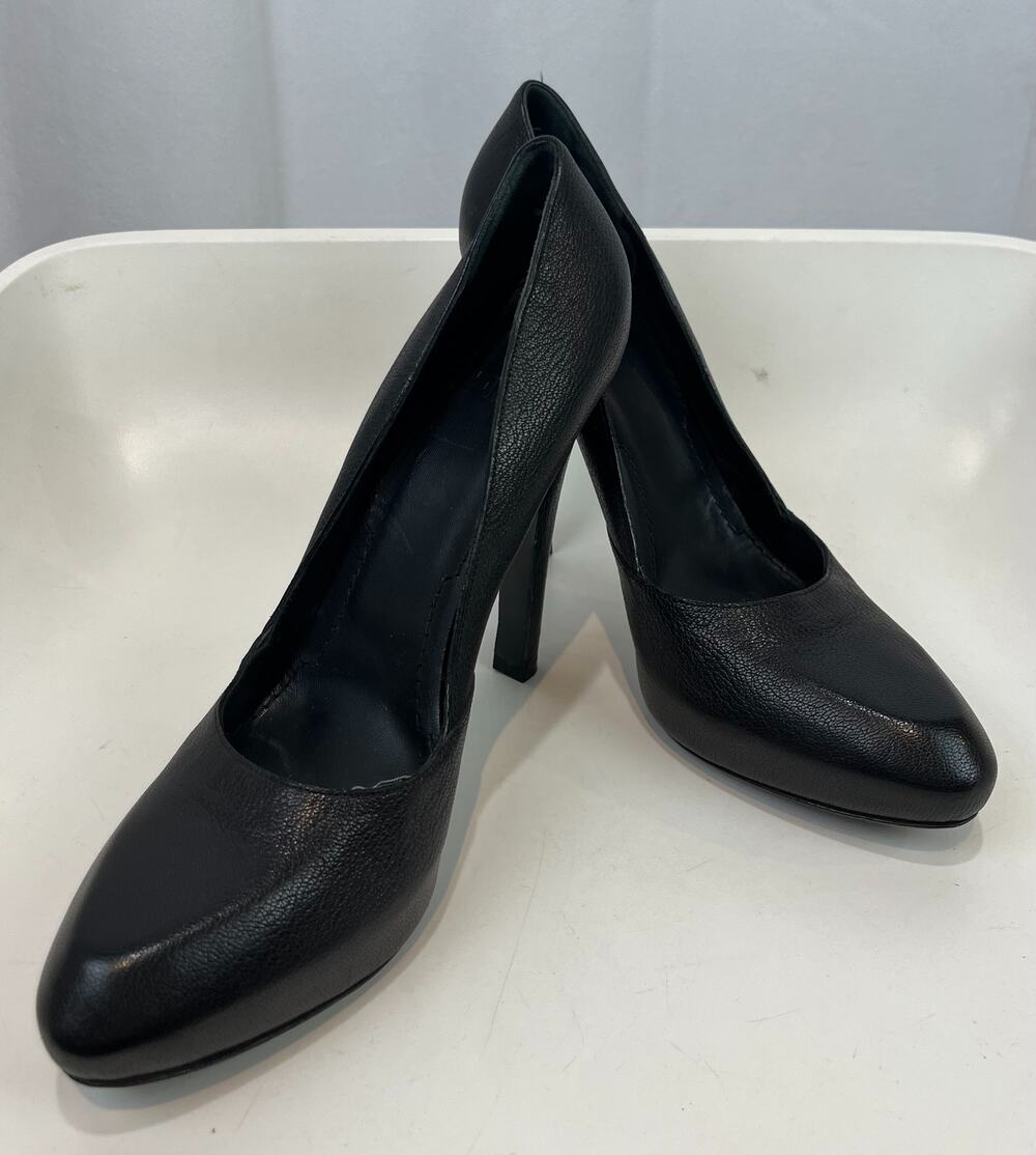 GIVENCHY Size 40  Italy Leather Pumps Ultra High Heel Platform Shoes Black
